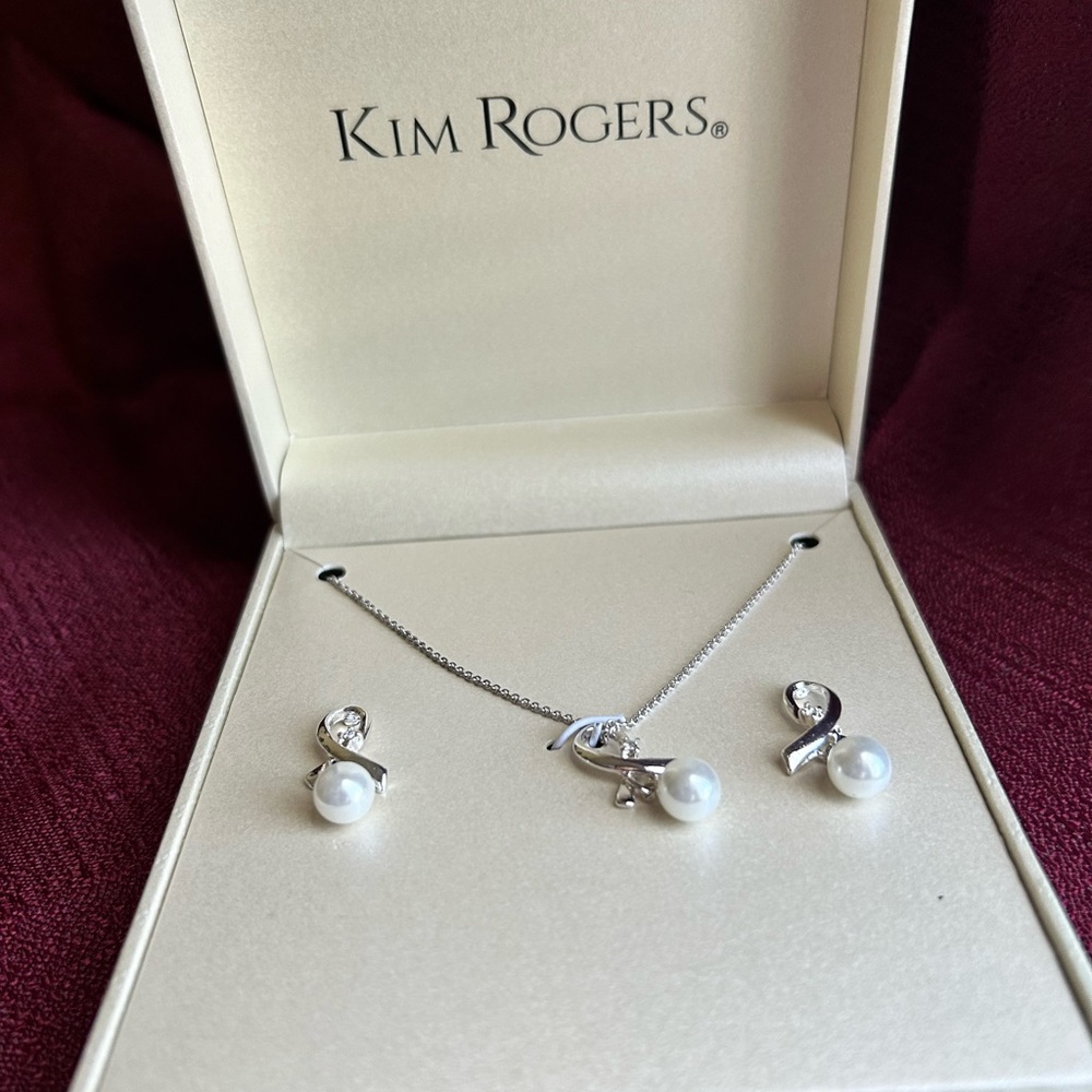 Kim Rogers Silver Necklace with Pearl Accents